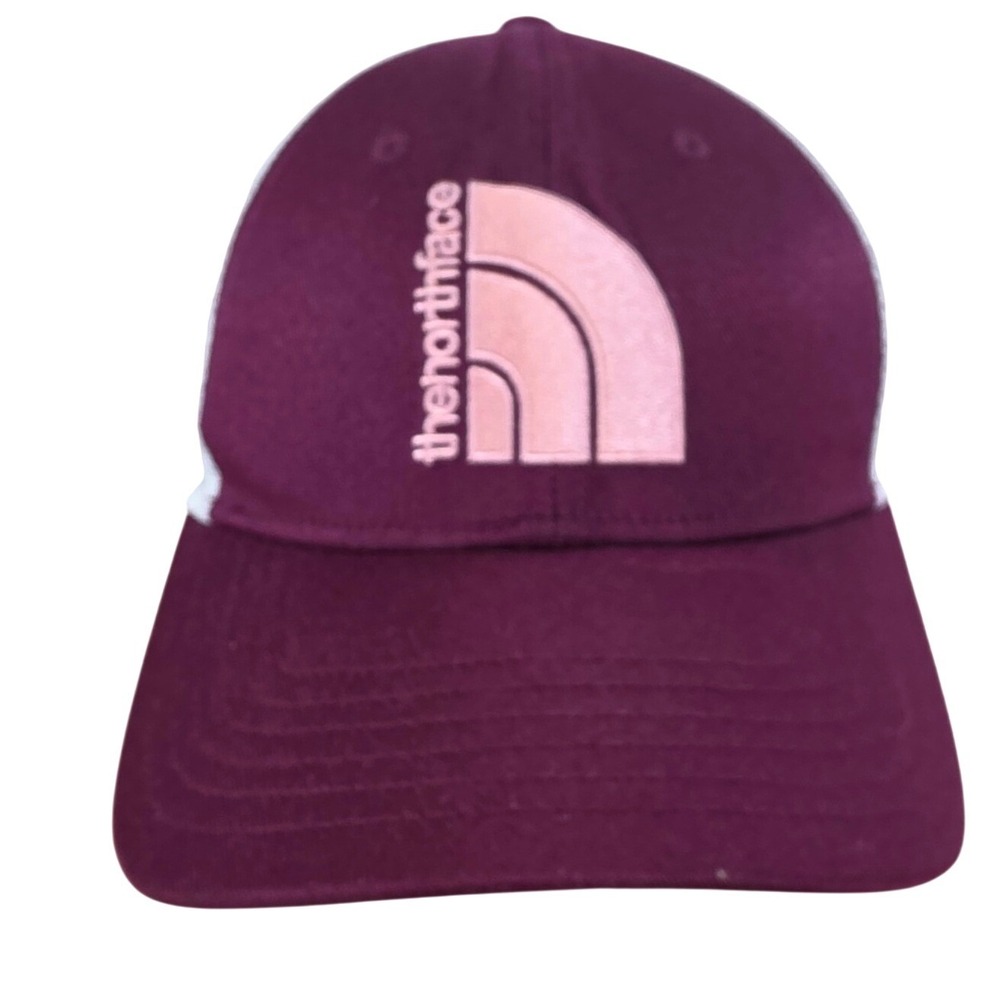 The North Face Mudder Trucker‎ Burgundy White Mesh Hat Snapback Logo Cap Unisex